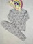 Kedi Desen Gri Kız Çocuk Pijama Takım 2