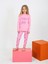 Kar Tanesi Desen Pembe Kız Çocuk Pijama Takım 4