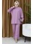 Fitilli Tunik Pantolon Ikili Takım 5570-02 Gül Kurusu 1