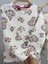 Beyaz Çiçek Desen Fitilli Kız Çocuk Pijama Takım 3