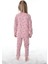 Çiçek Desenli Pembe Fitilli Çocuk Pijama Takımı 3