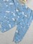 Bulut Desen Mavi Kız Çocuk Pijama Takım 3
