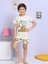 Araba Desenli Şortlu Ekru Pijama Takımı 1