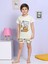 Araba Desenli Şortlu Ekru Pijama Takımı 2