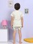 Araba Desenli Şortlu Ekru Pijama Takımı 4