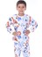 Dinozor Desen Beyaz Erkek Çocuk Pijama Takım 2