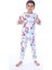 Dinozor Desen Beyaz Erkek Çocuk Pijama Takım 3