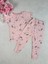 Kedicik Desenli Fitilli Kumaş Pembe Pijama Takımı 1