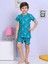 Hayvan Desenli Şortlu Yeşil Pijama Takımı 2