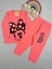 Minnie Mouse Desen Neon Pembe Kız Çocuk Pijama Takım 1