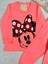 Minnie Mouse Desen Neon Pembe Kız Çocuk Pijama Takım 2