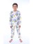 Iş Makinası Desenli Beyaz Çocuk Pijama Takımı 3