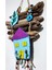 Ev ve Yaprak Motifli Kapı, Balkon, Duvar Süsü / Keçe/ El Işi / Totem/ Vintage/ Retro 13 x 23 cm 5
