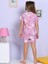 Unicorn Desenli Şortlu Pembe Pijama Takımı 4