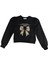 Kız Çocuk Leopar Çiçek Aksesuarlı Sweatshirt 1