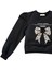 Kız Çocuk Leopar Çiçek Aksesuarlı Sweatshirt 3