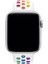 Apple Watch Uyumlu Series 4 44 mm Fileli Kordon Beyaz-Renkli 3