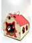 Kedi Evi, Kedi Yuvası, Renkli Özel Tasarım Dekoratif Ahşap Kedi Evi/Kulübesi/Yuvası Yavru Yetişkin 4