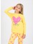 Kız Çocuk Uzun Kollu %100 Pamuklu Pijama Takımı Happy Heart Sarı 4