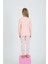 Kız Çocuk Uzun Kollu Pamuklu Pijama Takımı Happy Heart Somon 2