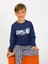 Erkek Çocuk Uzun Kollu %100 Pamuklu Pijama Takımı Explore Indigo 1