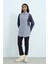 Çizgi Mixli Spor Tunik Indigo 3