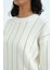 Taş Şeritli Triko Tunik Ekru 1