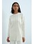 Taş Şeritli Triko Tunik Ekru 2