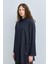 Cep Detaylı Oversize Tunik Indigo 1