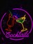 Cizgineon Cocktails Işıklı Neon LED Duvar Dekarasyon 1