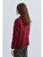 Cep Detaylı Oversize Triko Tunik Bordo 4