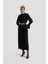 Piliseli Gömlek Elbise 24K9904 Siyah 1