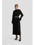 Piliseli Gömlek Elbise 24K9904 Siyah 2