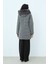 Seyyar Kürklü Kapşonlu Kapitone Kaban Gri 4