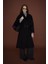 Oversize %100 Yün Kaban Siyah 1