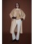 Oversize %100 Yün Kaban Bej 1
