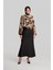 Aplike Çiçekli Bluz 24Y3557 Kahverengi 2