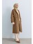 Oversize %100 Yün Kaban Vizon 2