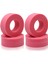4 Adet Rc Çift Aşamalı Yumuşak Köpük 100-110MM 1.9 Inç Tekerlek Lastiklerine Uygun Kırmızı (Yurt Dışından) 1
