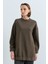 Parlak Taşlı Sweat Haki 1