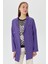 Kolu Katlanabilir Blazer Ceket Mor 1