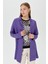 Kolu Katlanabilir Blazer Ceket Mor 2