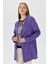 Kolu Katlanabilir Blazer Ceket Mor 5
