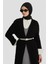 Uzun Triko Hırka 24KD4209 Siyah 3