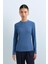 Sıfır Yaka Bluz Indigo 1