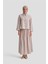 Plise Etekli Çizgili Takım 24K6851 Camel 2