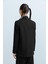 Kılıç Yaka Çizgili Blazer Ceket Siyah 4