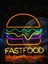 Cizgineon Hamburger Fastfood Işıklı Neon LED Duvar Dekarasyon 1