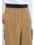 Beli Lastikli Ütü Izli Bol Paça Pantolon Camel 2