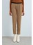 Beli Lastikli Ütü Izli Havuç Pantolon Camel 2